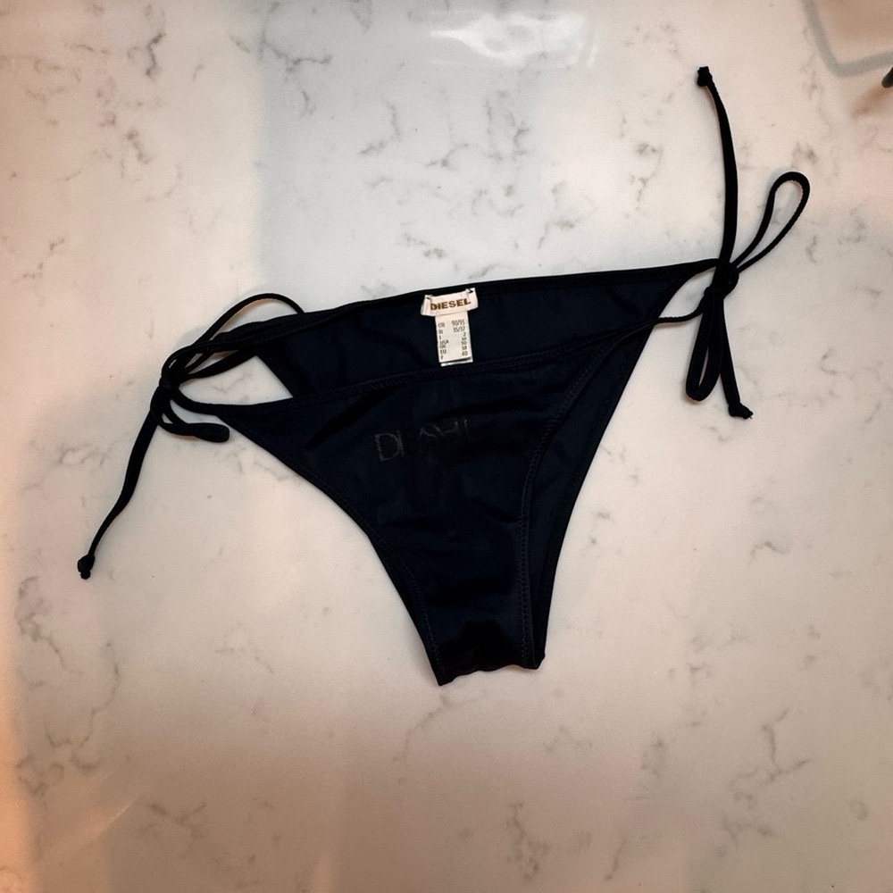 Diesel Black Bikini Bottom. Size M